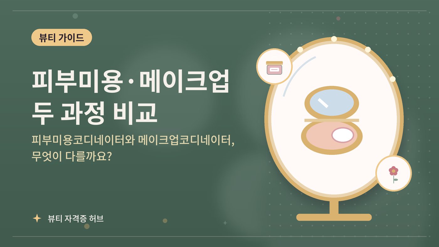피부미용코디네이터와 메이크업코디네이터, 무엇이 다를까요? 대표 그림